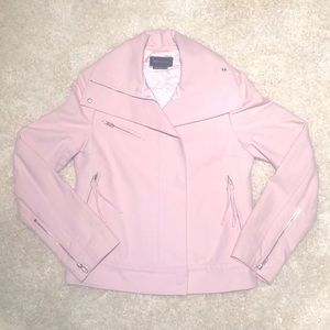 BCBG Fur Collar Jacket Light Pink Small